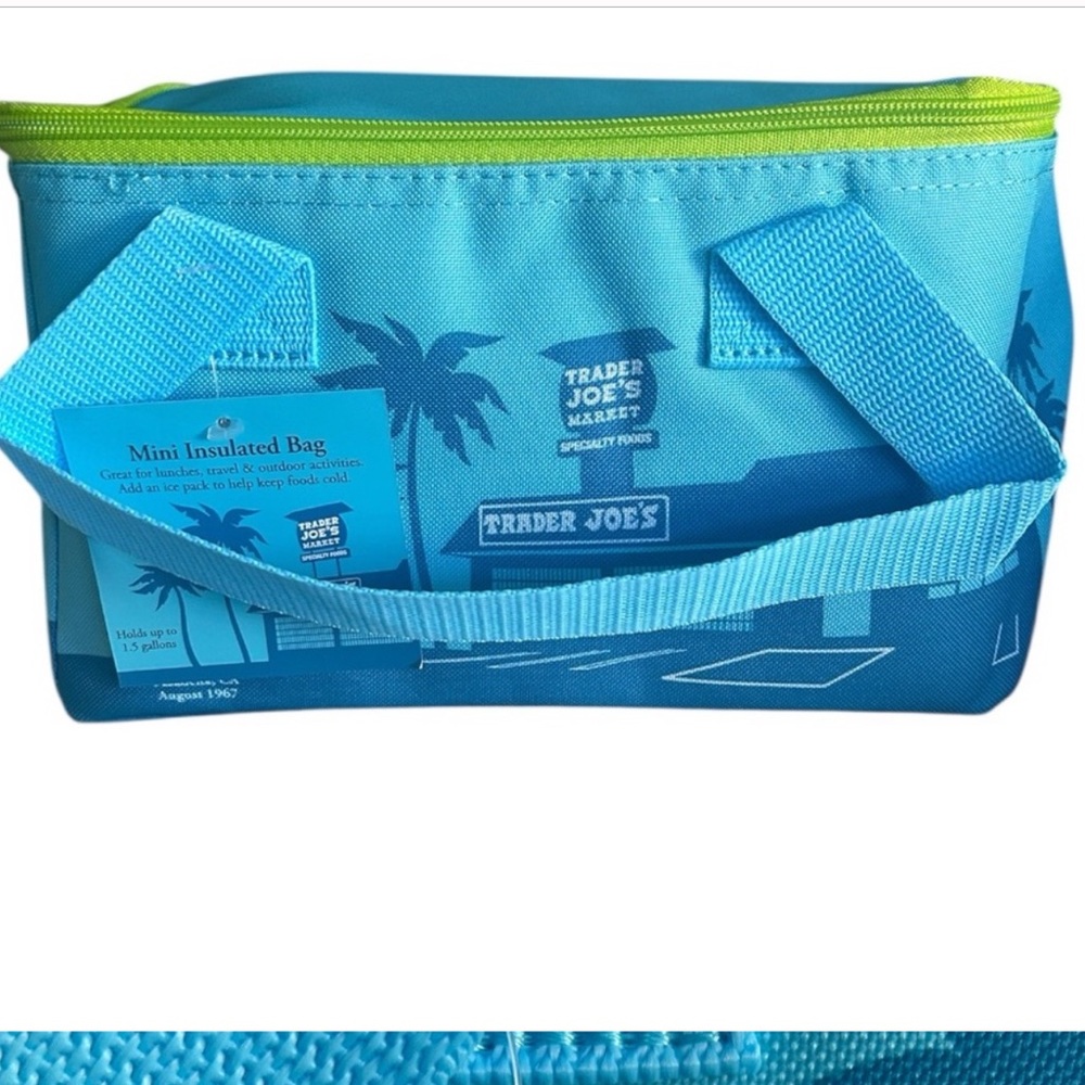 Trader Joe’s Blue & Green Mini Insulated Bag Limited Edition New with Tags